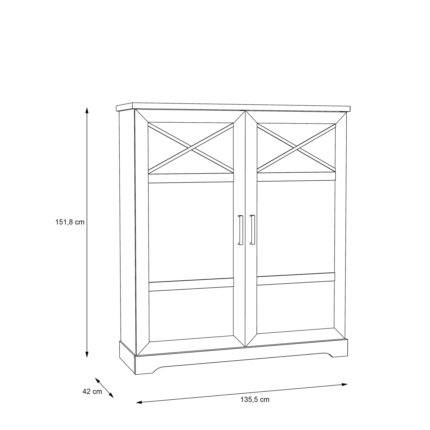 Комод Rockhampton Forte 133.2x151.8x42.0 (RHPV521-D43)