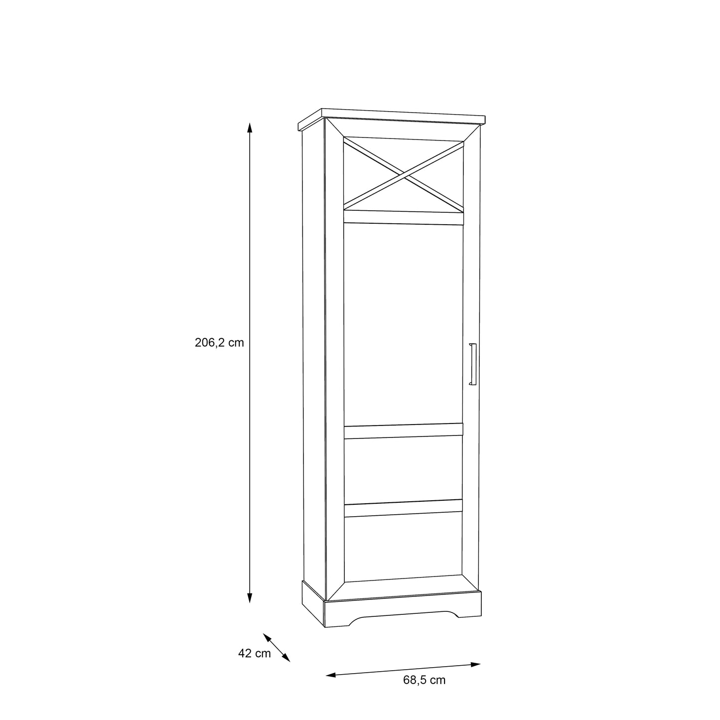 Вітрина Rockhampton Forte 68.5x206.2x42.0 (RHPV521-D43)