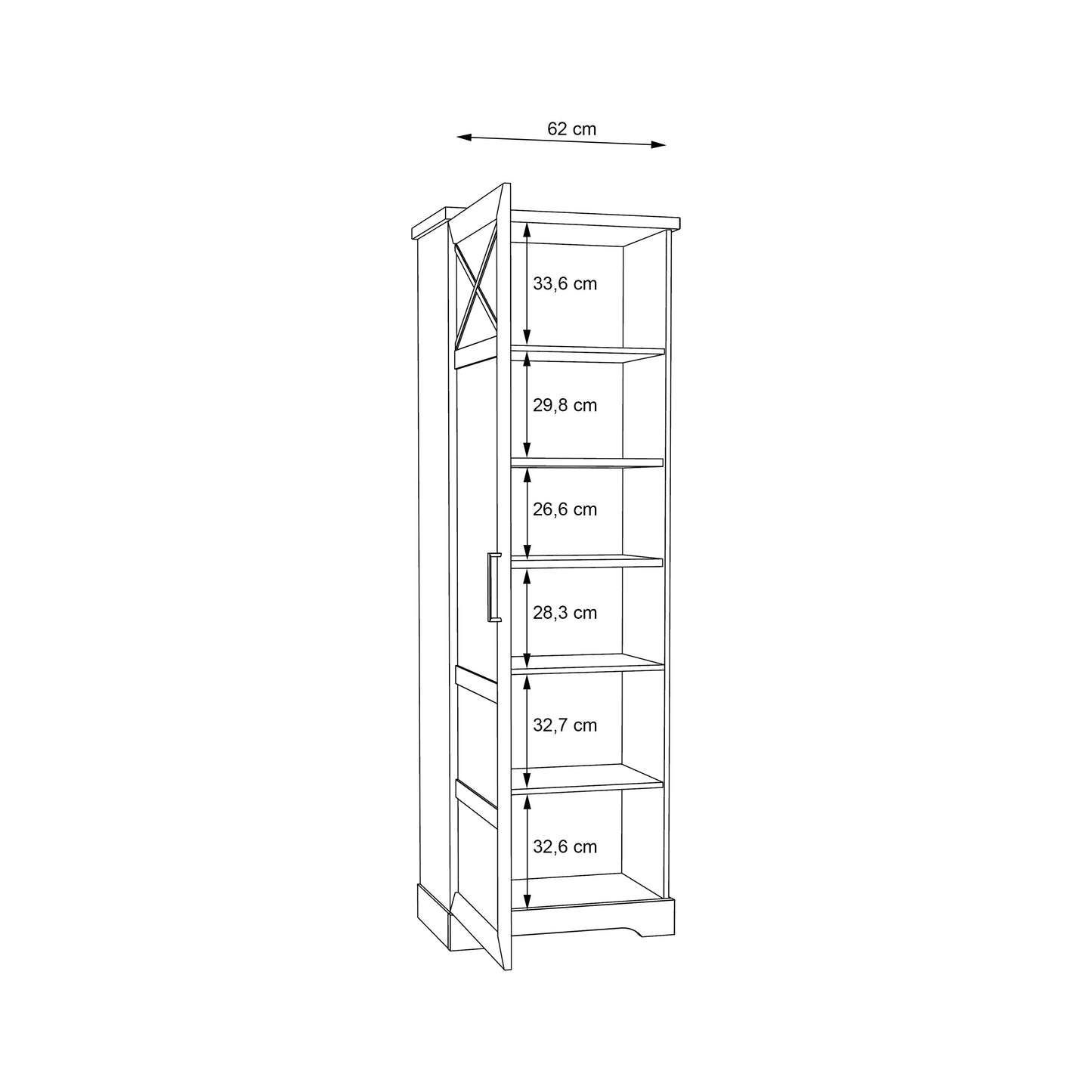 Вітрина Rockhampton Forte 68.5x206.2x42.0 (RHPV521-D43)