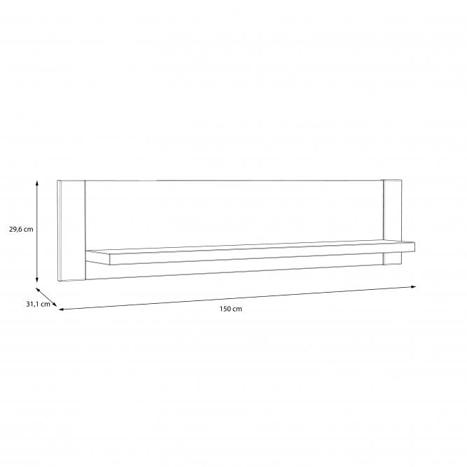 Полиця BRUGIA Forte 150x29.6x31.1 (LCJB01-C272)