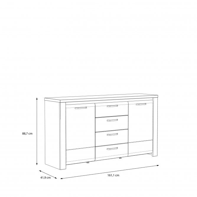 Комод BRUGIA Forte 161.1x88.7x41.9 (BUGK231B-C638)