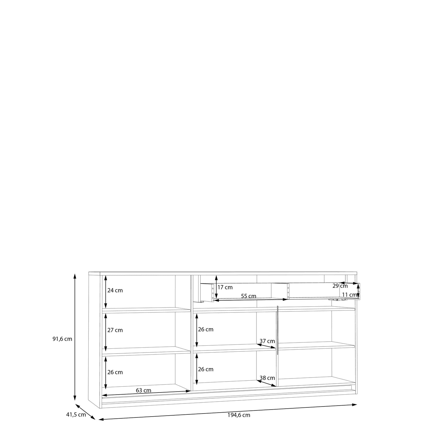 Комод ATTENTION Forte 194.6x91.6x41.5 (ATNK231B-M984)