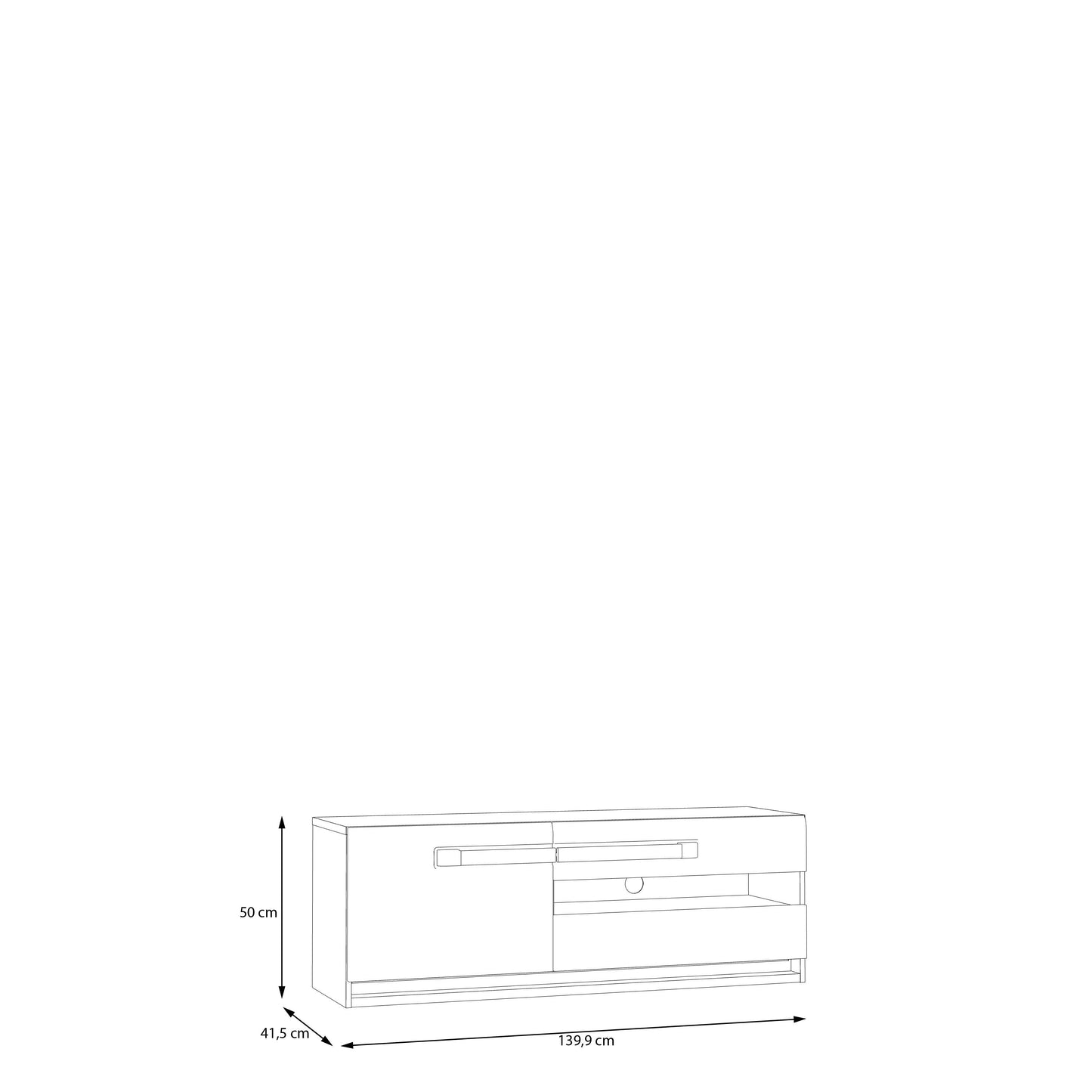 Тумба для телевізора ATTENTION 139.9x50.0x41.5 (ATNT231LB-M983)