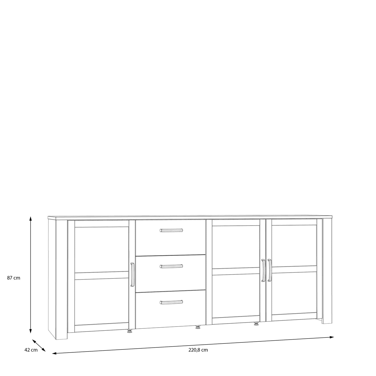 Комод BOHOL Forte 220.8x87.0x42.0 (BHLK241R-M478)