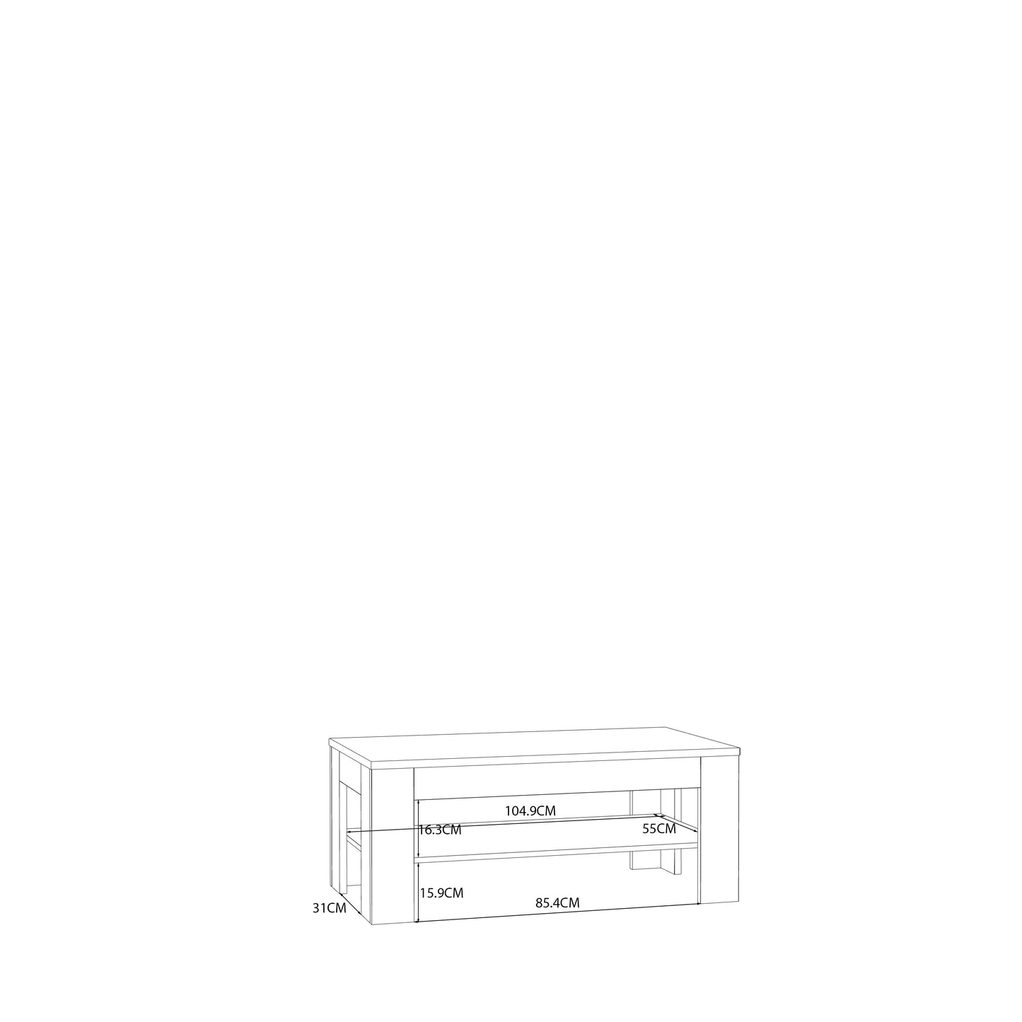 Кавовий столик KILLARNEY Forte 110x45.5x60 (CFTT5016-D108)