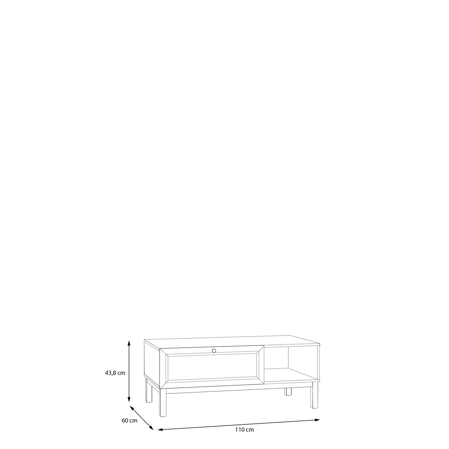 Кавовий столик PENKRIGE Forte 110.0x43.8x60.0 (CFTT5175L-M848)