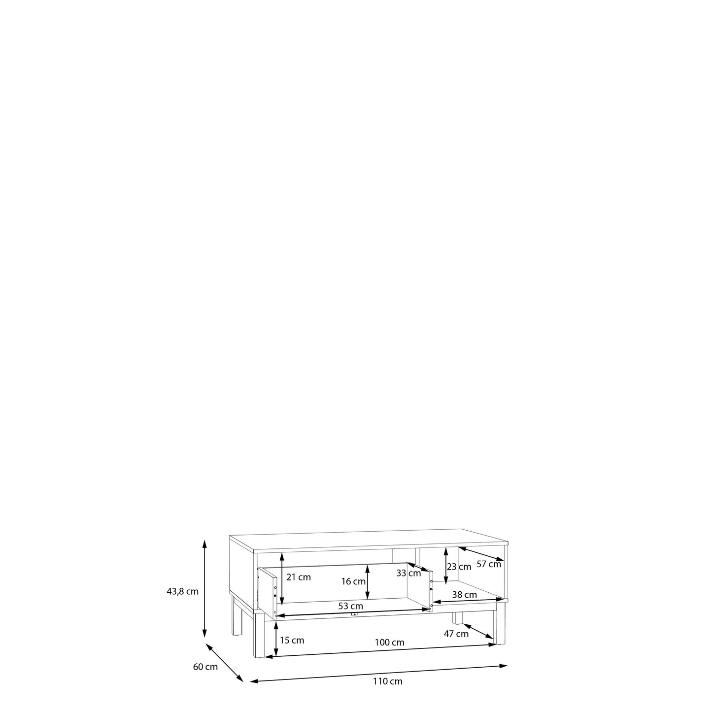 Кавовий столик PENKRIGE Forte 110.0x43.8x60.0 (CFTT5175L-M848)