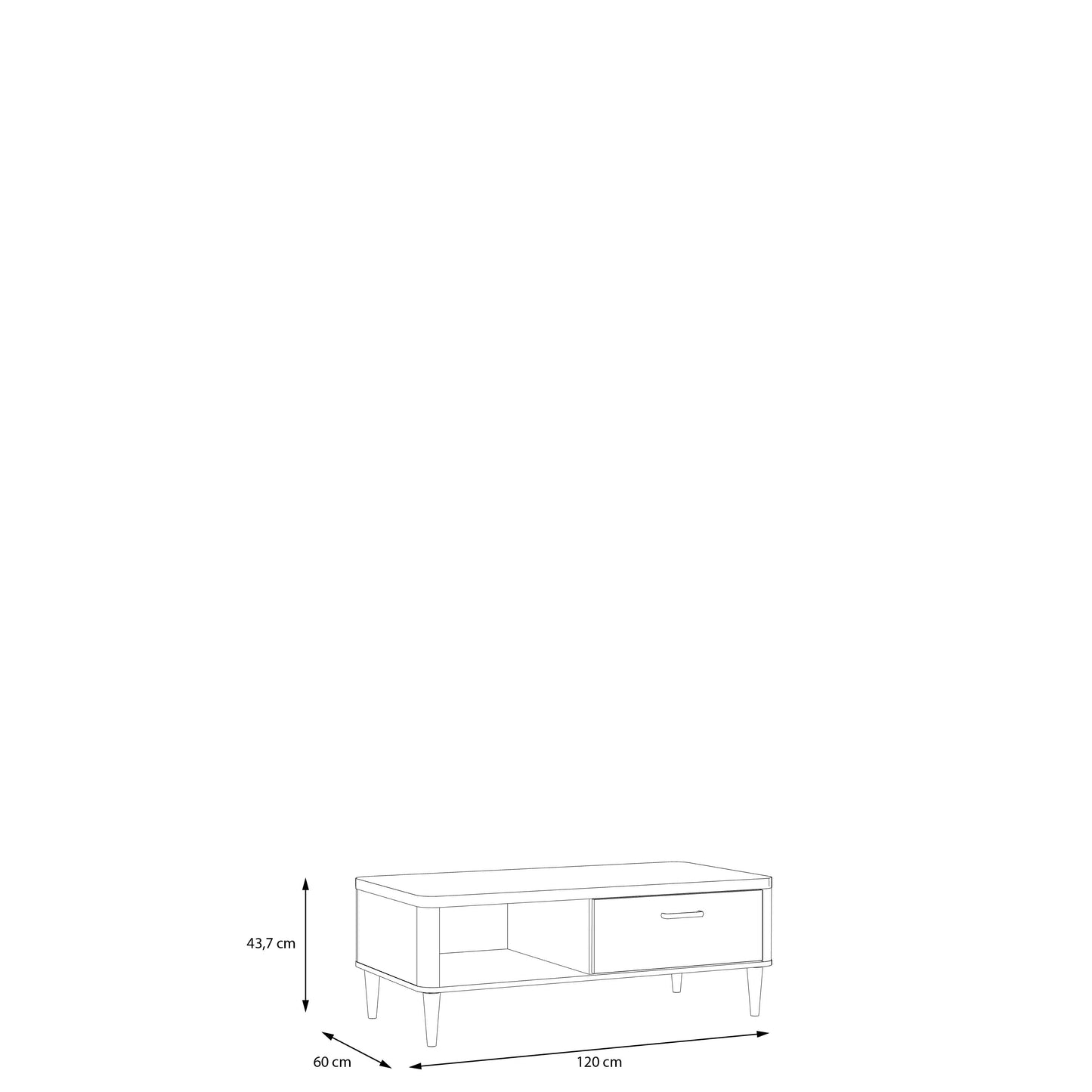 Журнальний столик LACETTI Forte 120.0x43.7x60.0 (CFTT5187-M861)