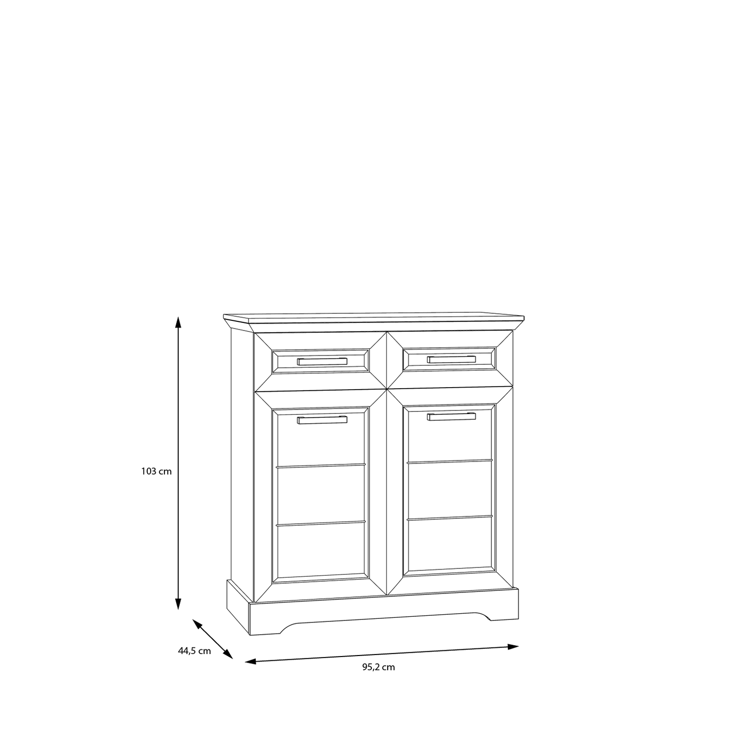 Комод CORTELLA Forte 95.2x103.6x44.5 (CHXD321-S24)