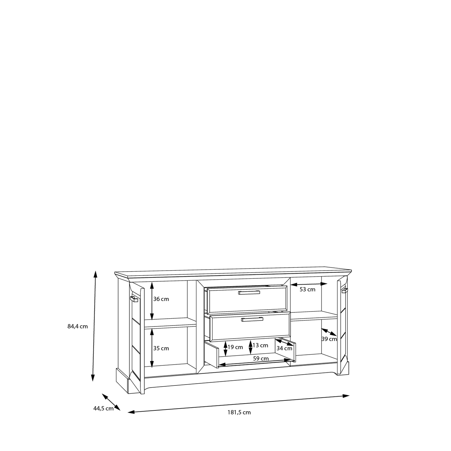 Комода CORTELLA Forte 181.5x84.4x44.5 (CHXK2311-S24)