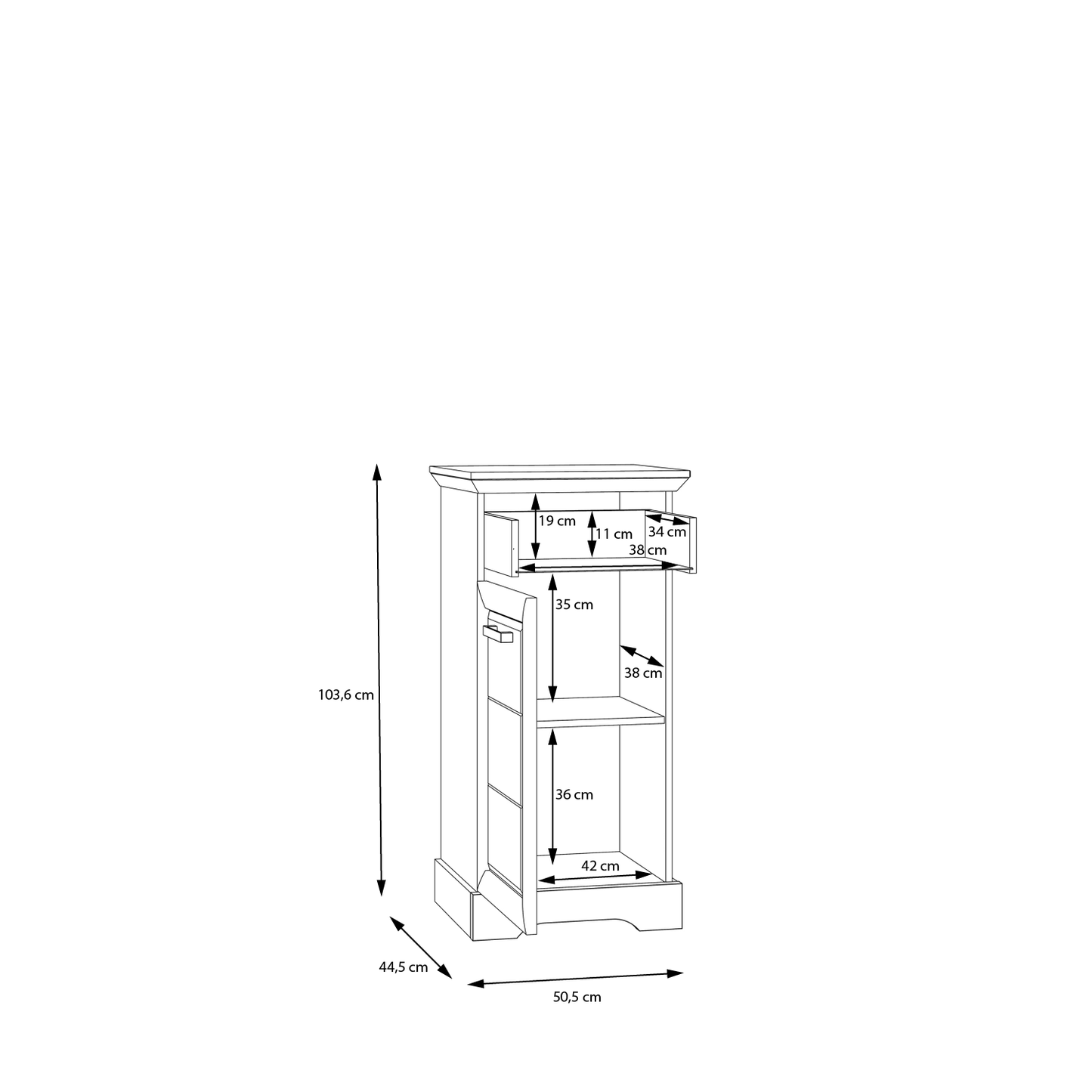 Комод mini CORTELLA Forte 50.5x103.6x44.5 (CHXK311-S24)