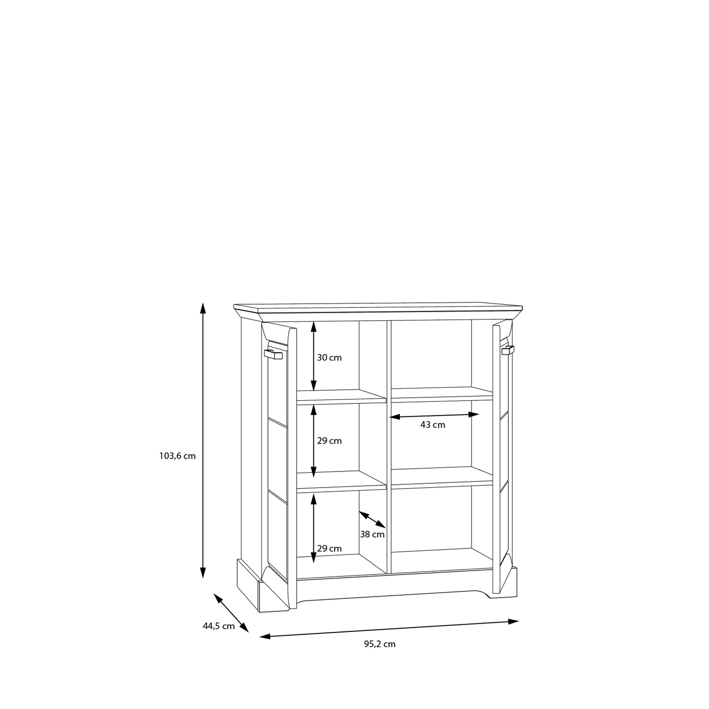 Комод CORTELLA Forte 95.2x103.6x44.5 (CHXK321-S24)