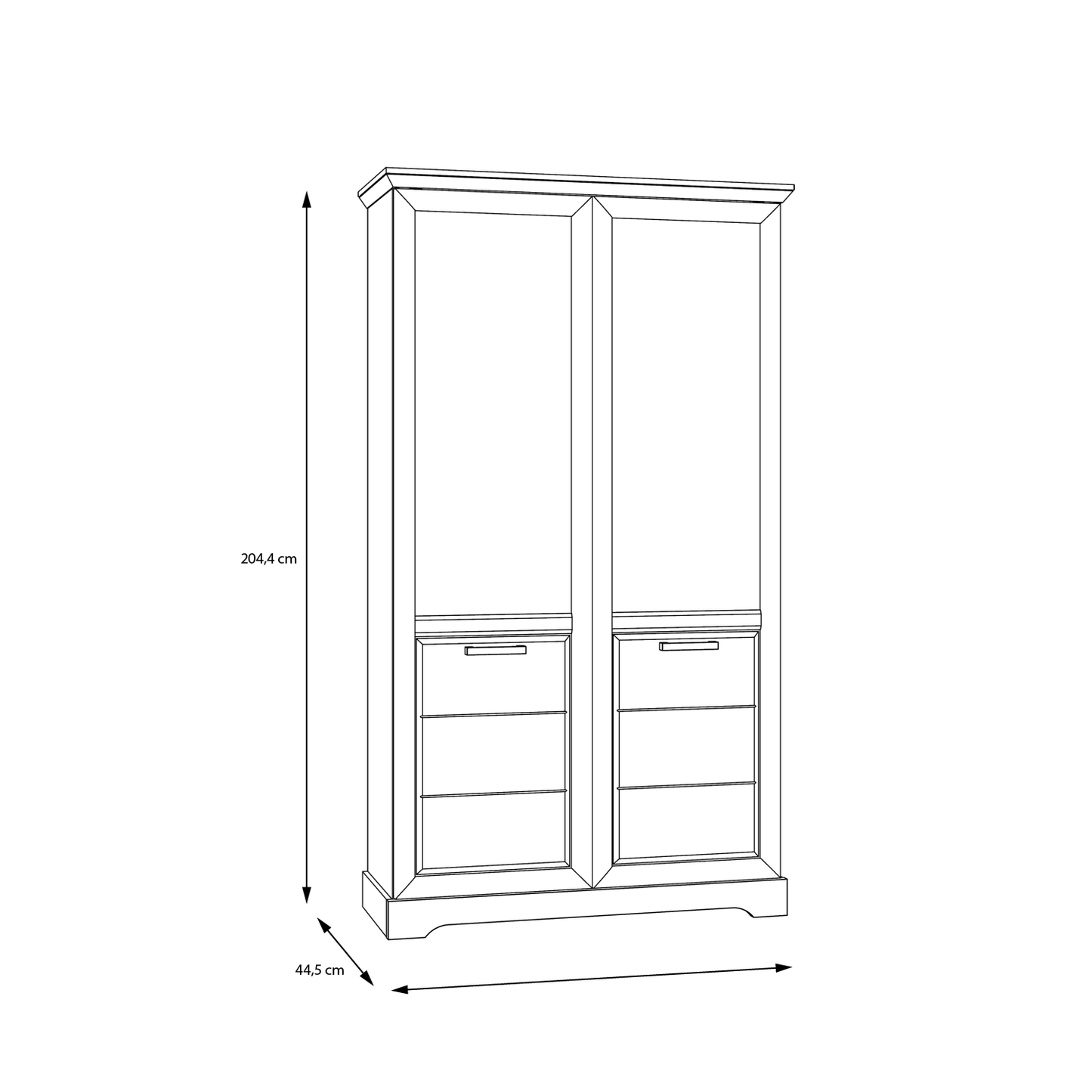 Вітрина CORTELLA Forte 115.2x204.4x44.5 (CHXV723-S24)