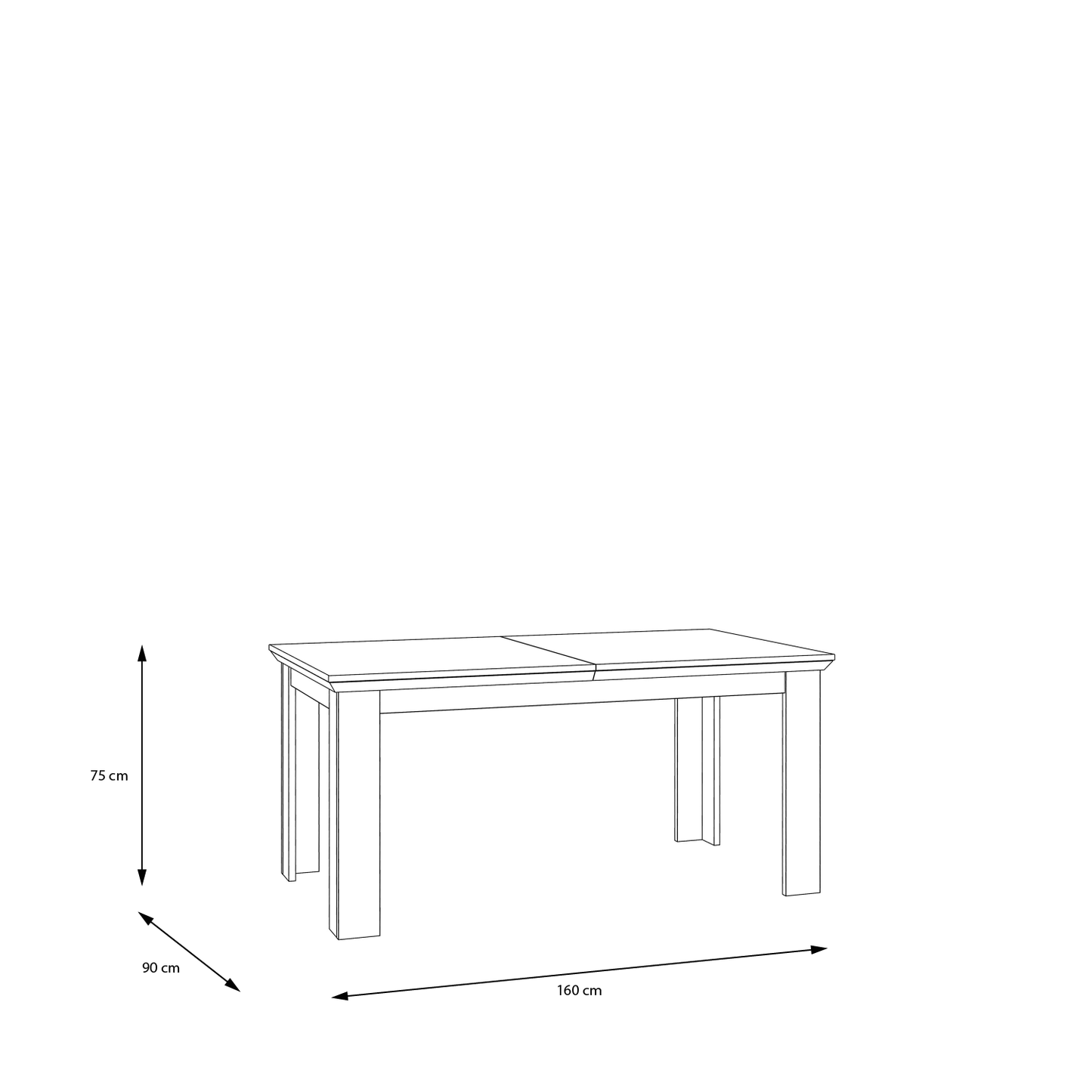 Розкладний стіл CORTELLA Forte 160.0-200.6x75.0x90.0 (EPLT401-S24)