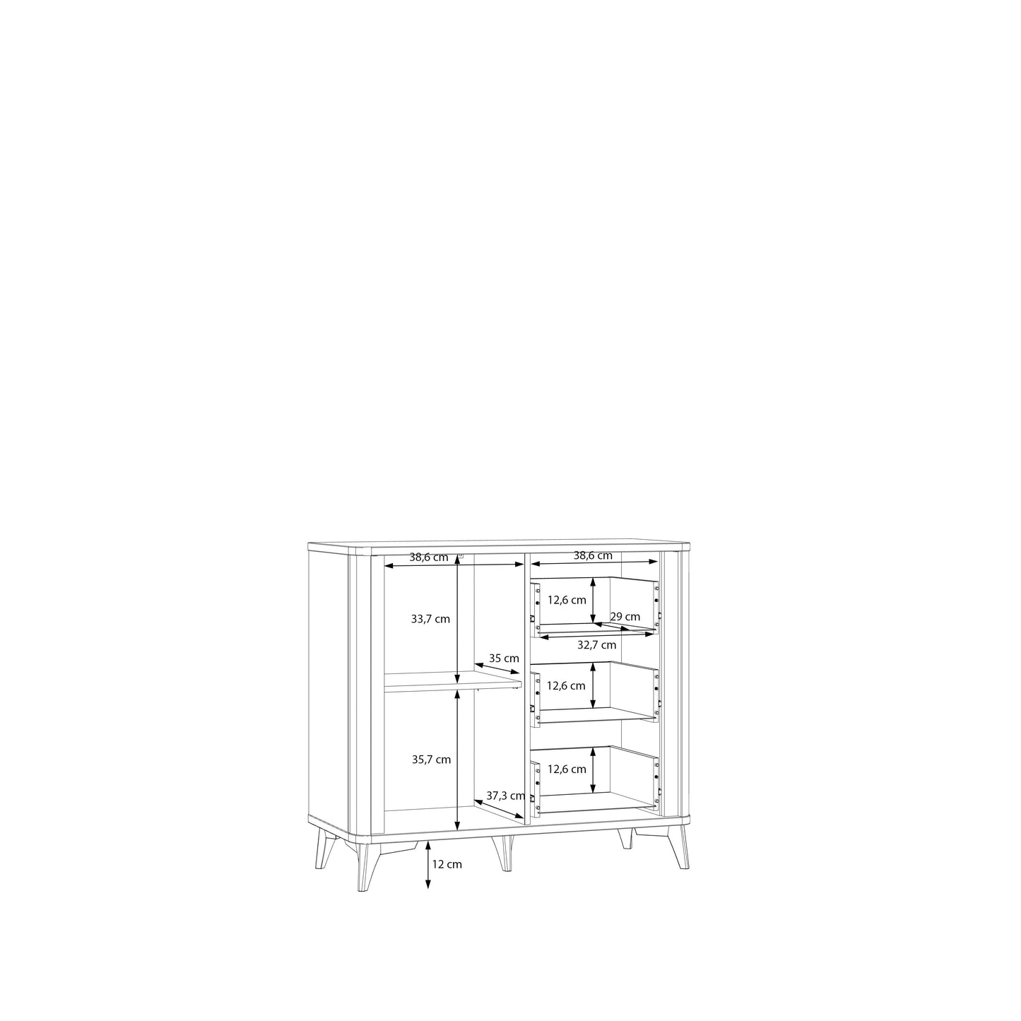 Комод FORREST HILLS Forte 95.7x87.2x41.5 (FTHK221LB-M841)