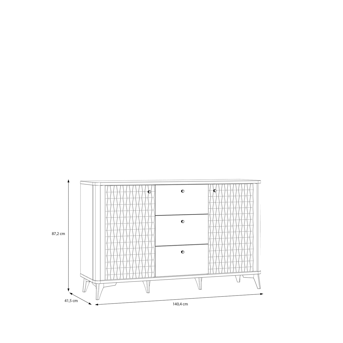 Комод FORREST HILLS Forte 140.4x87.2x41.5 (FTHK231B-M841)