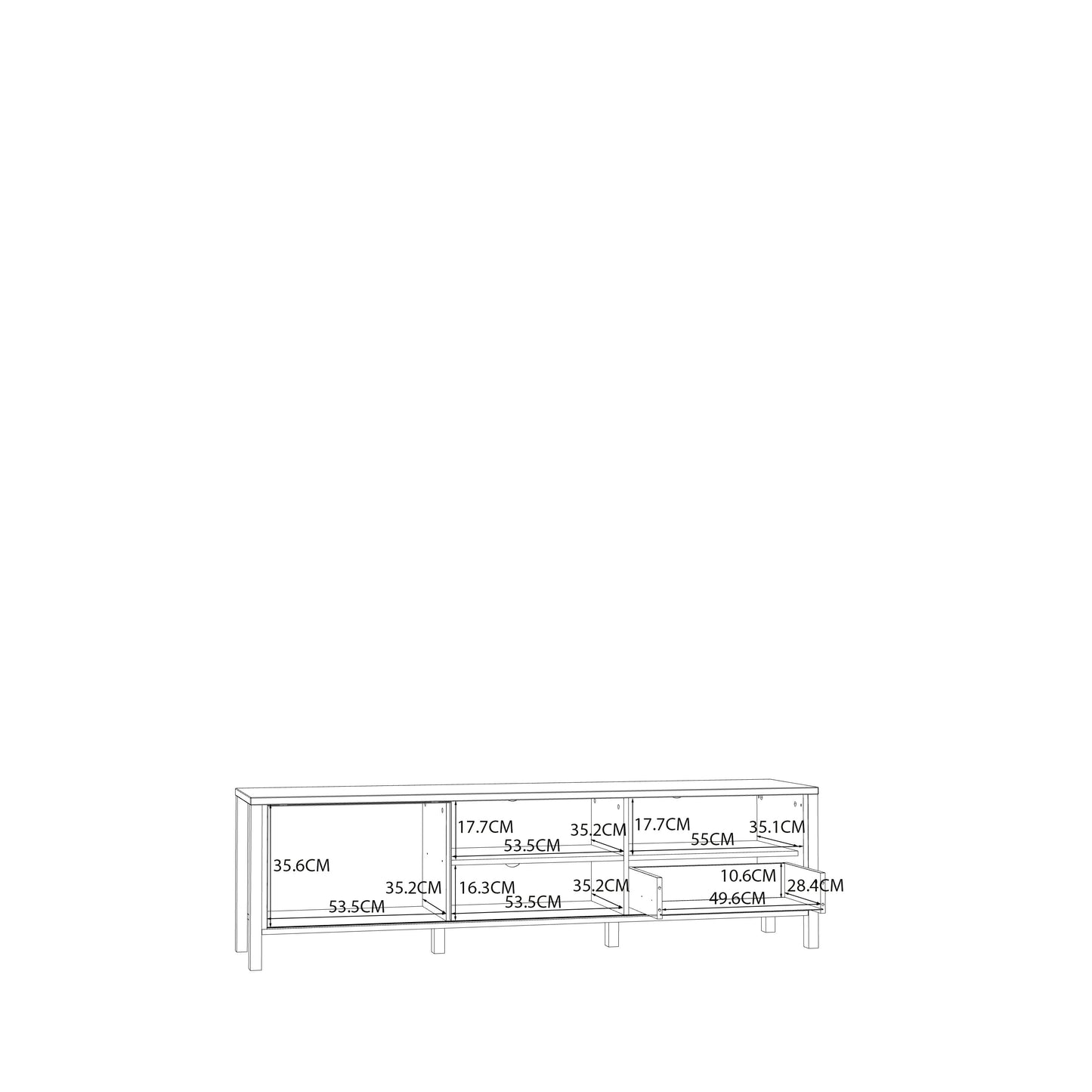 Столик під телевізор JYTANA Forte 174.8x40.2x49.9 (JTNT133L-M635)