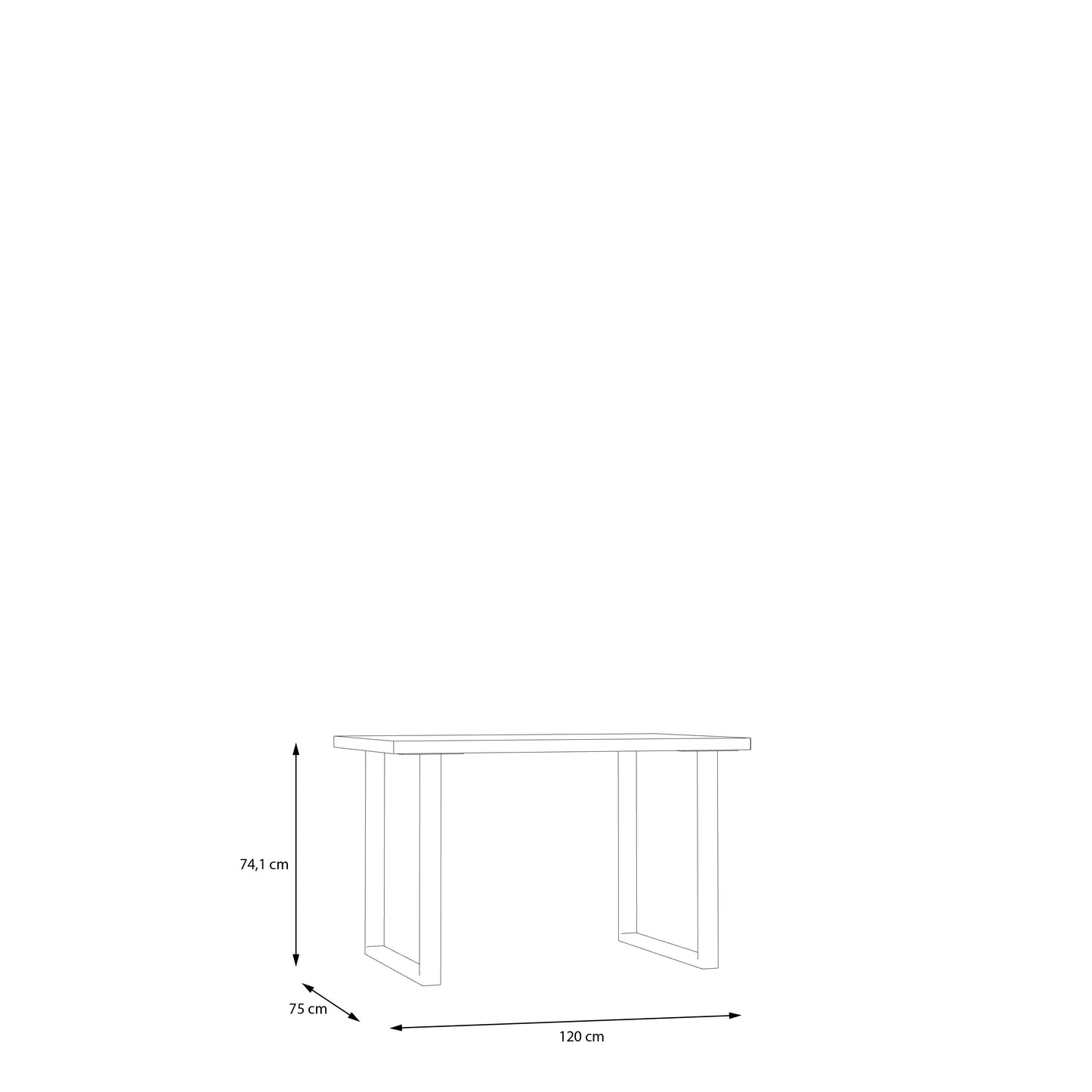 Робочий стіл KEFLAVIK Forte 75.0x74.1x120.0 (KFLB211-M897)