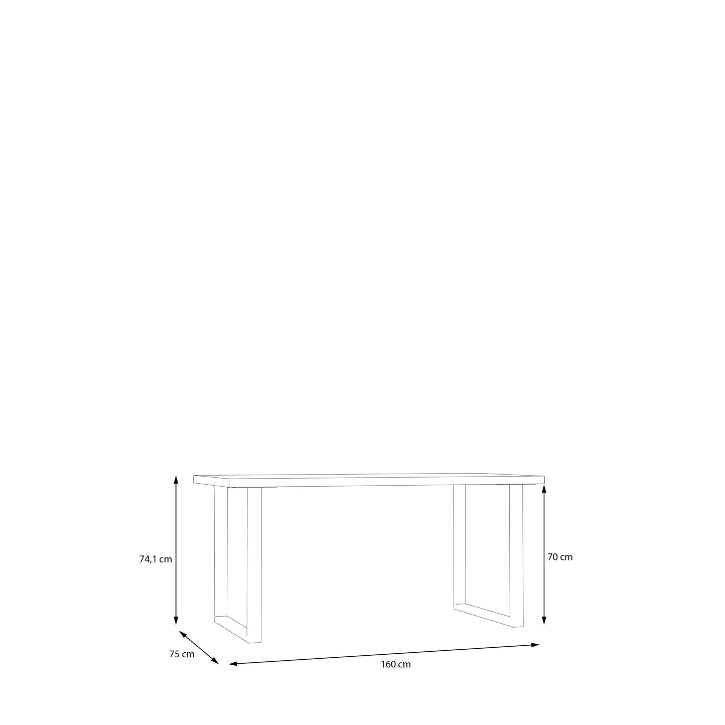 Стіл для роботи KEFLAVIK Forte 160.0x74.1x75.0 (KFLB422-M897)