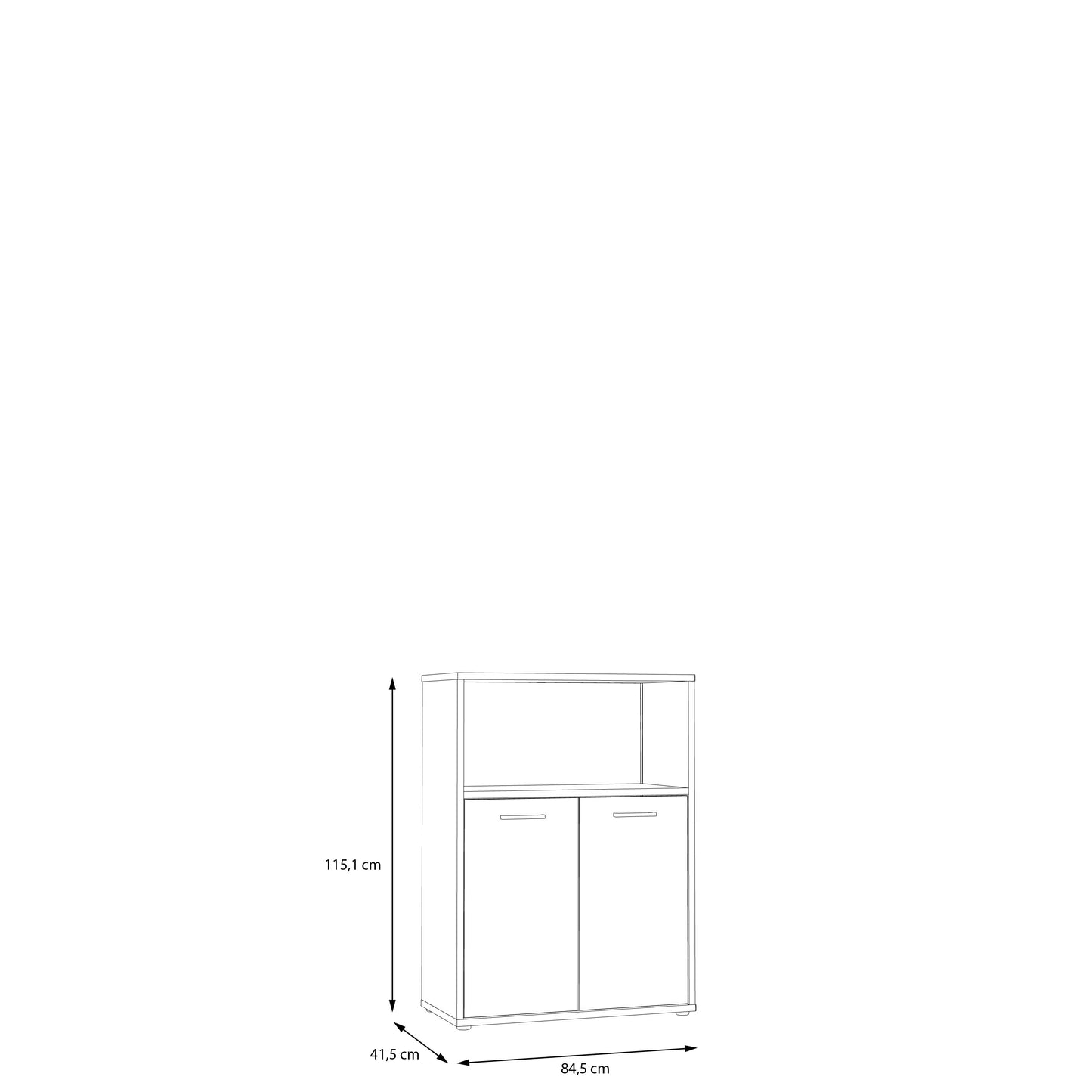 Низька шафа KEFLAVIK Forte 41.5x115.1x84.5 (KFLR321-C881)