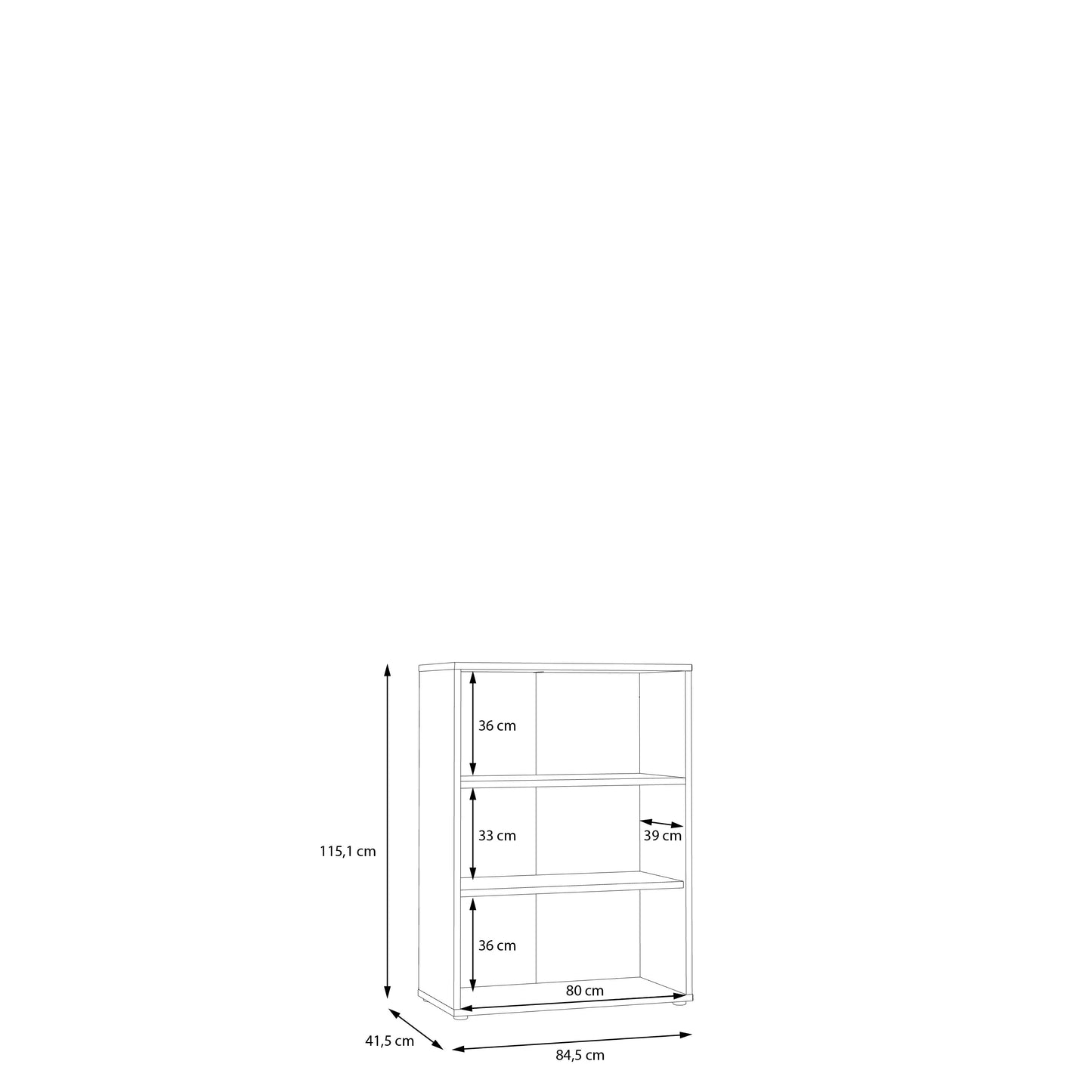 Низька шафа KEFLAVIK Forte 41.5x115.1x84.5 (KFLR321-C881)