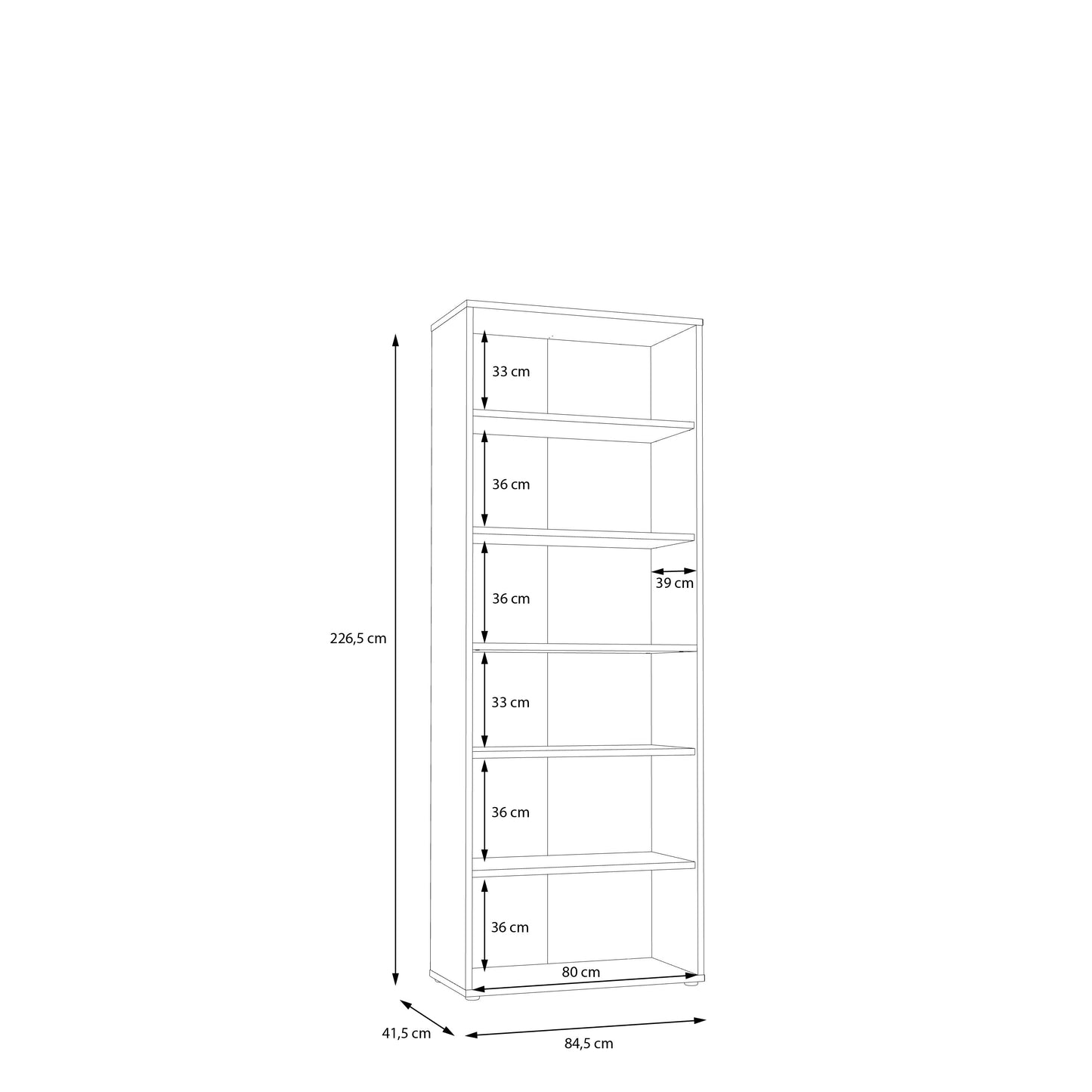 Шафа для документів KEFLAVIK Forte 41.5x226.5x84.5 (KFLR823-C881)