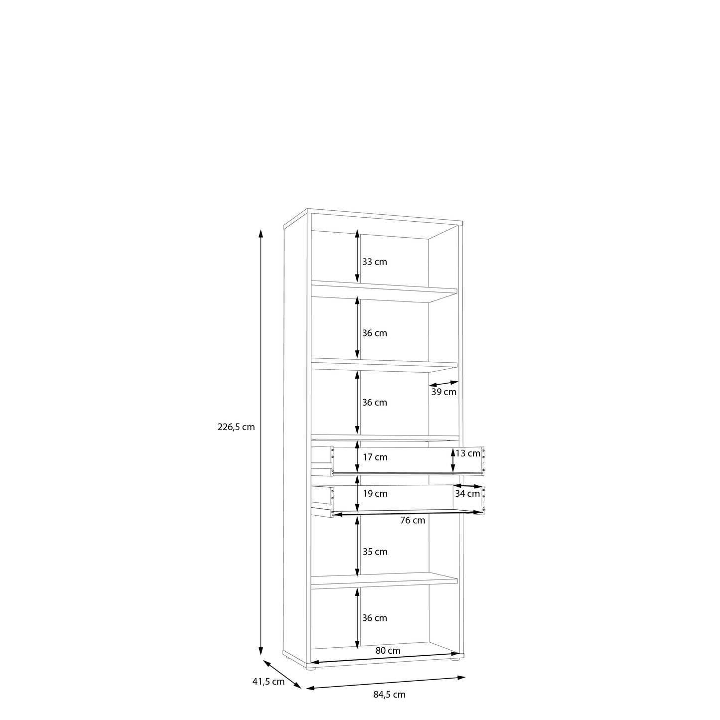 Шафа KEFLAVIK Forte 41.5x226.5x84.5 (KFLS821-C881)