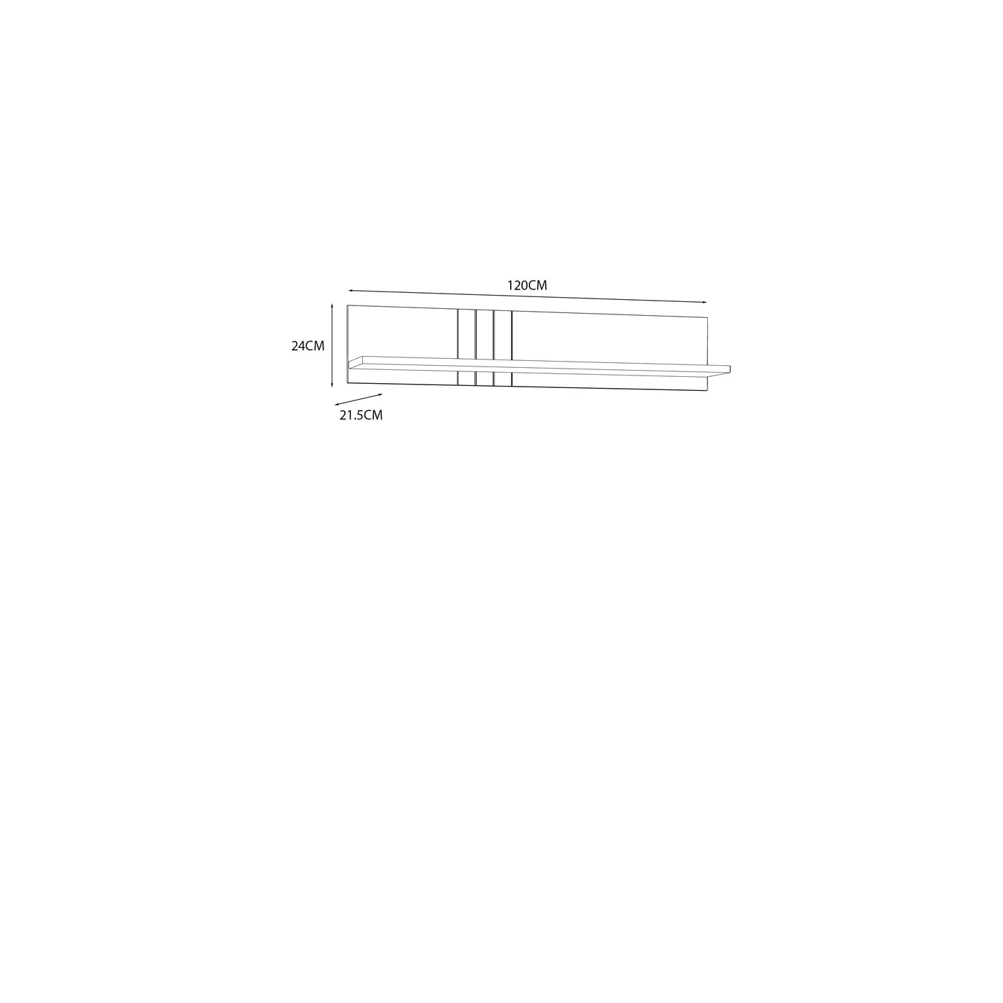 Полиця KILLARNEY Forte 120x21.5x24 (KQLB02L-M802)