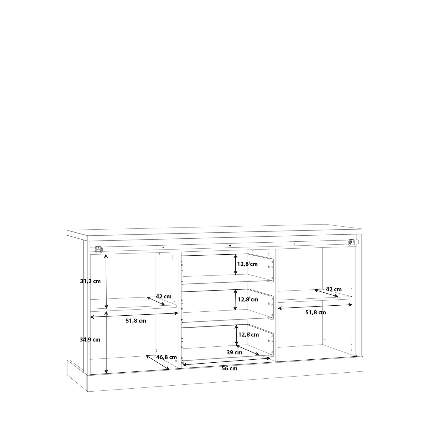 Комод KASZIMIRO Forte 173.3x88.2x52.0 (KZMK231-M328)