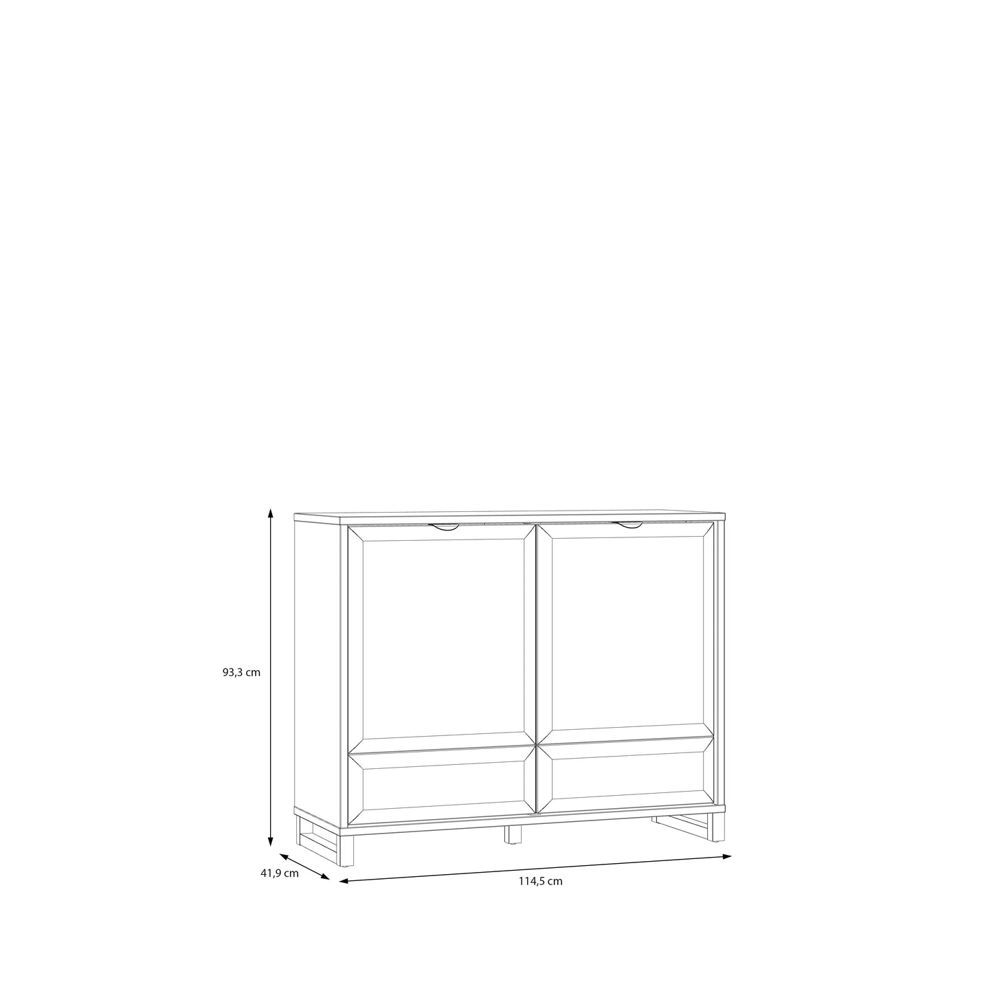 Комод MAREDA Forte 114.5x93.3x41.9 (MAQK221-M966)