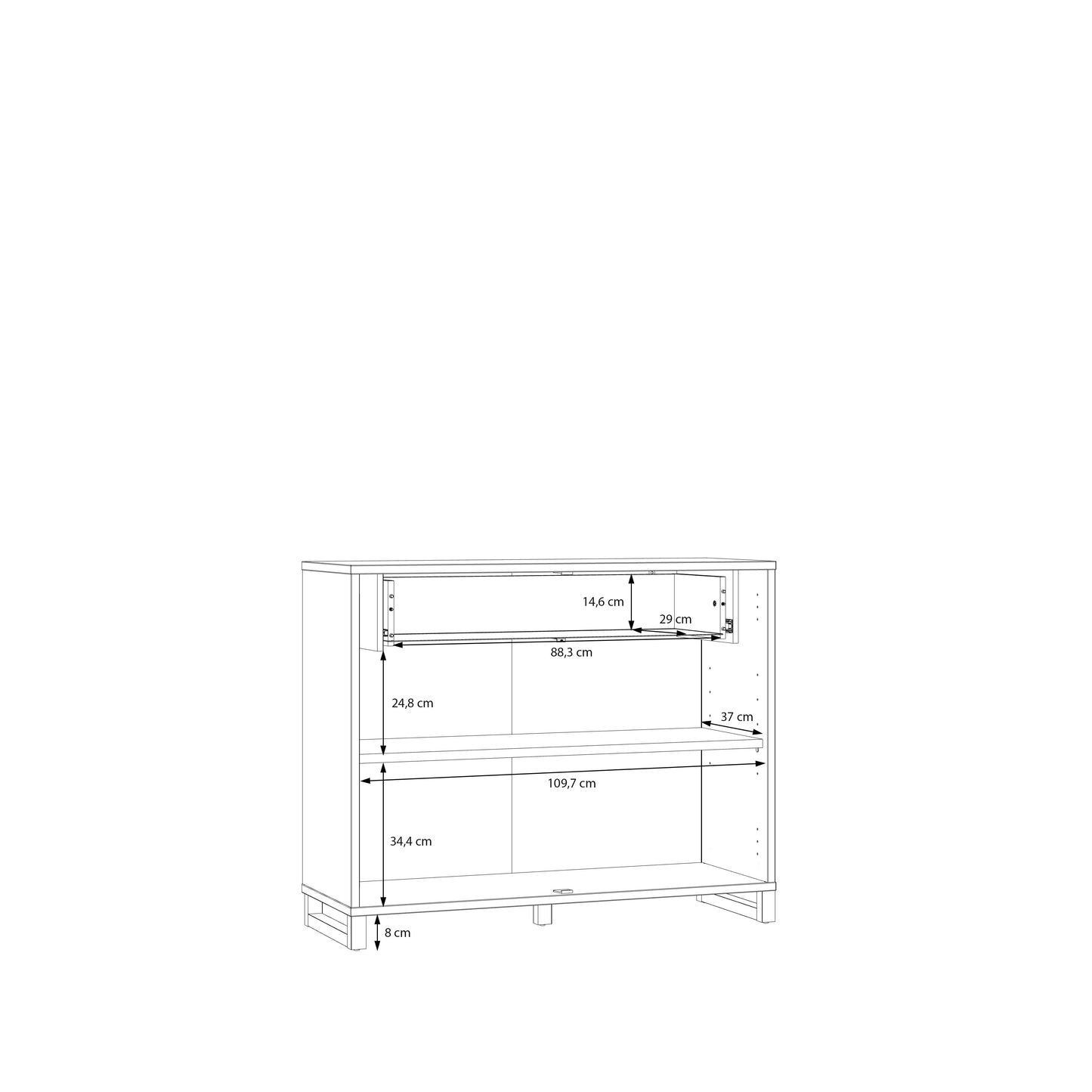 Комод MAREDA Forte 114.5x93.3x41.9 (MAQK221-M966)