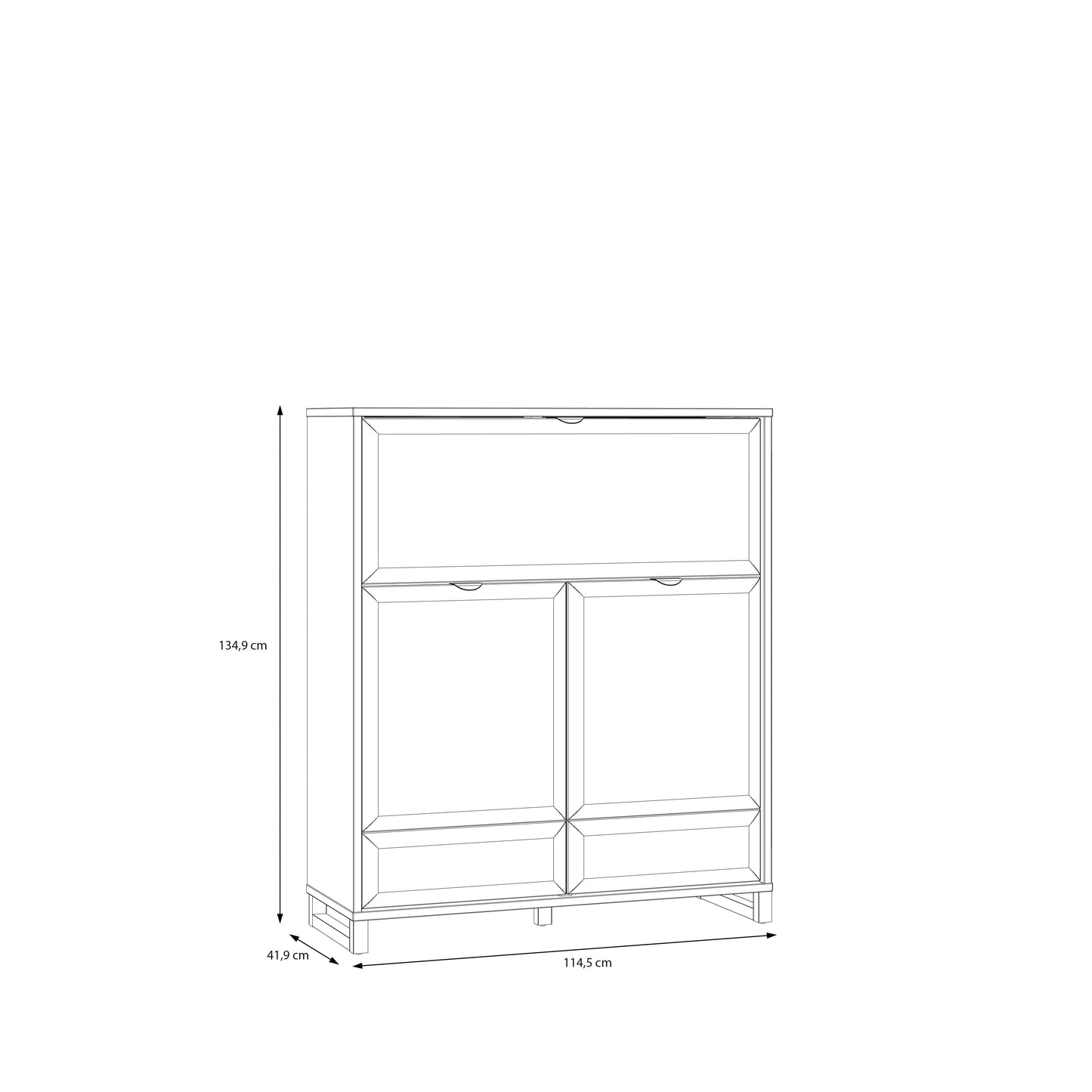 Комод з баром MAREDA Forte 114.5x134.9x41.9 (MAQK321-M966)