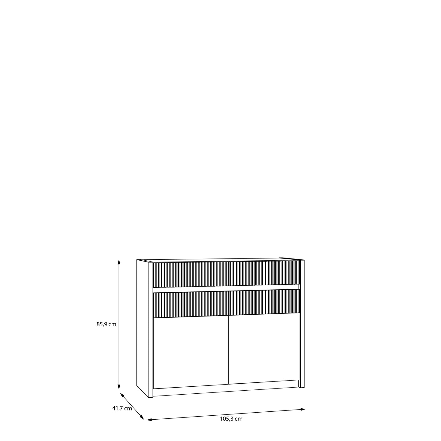 Комод OAK SQUARE Forte 105.3x85.9x41.5 (OSQK221B-M839)