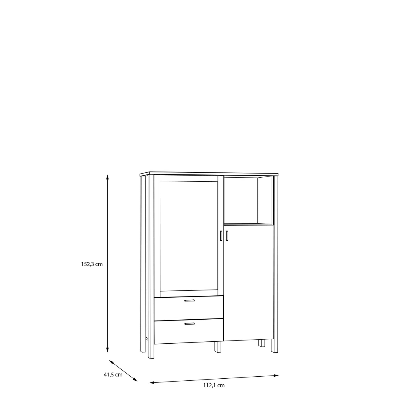 Шафа SAITAMA Forte 111.7x153.7x41.6 (SQMV521L-M826)