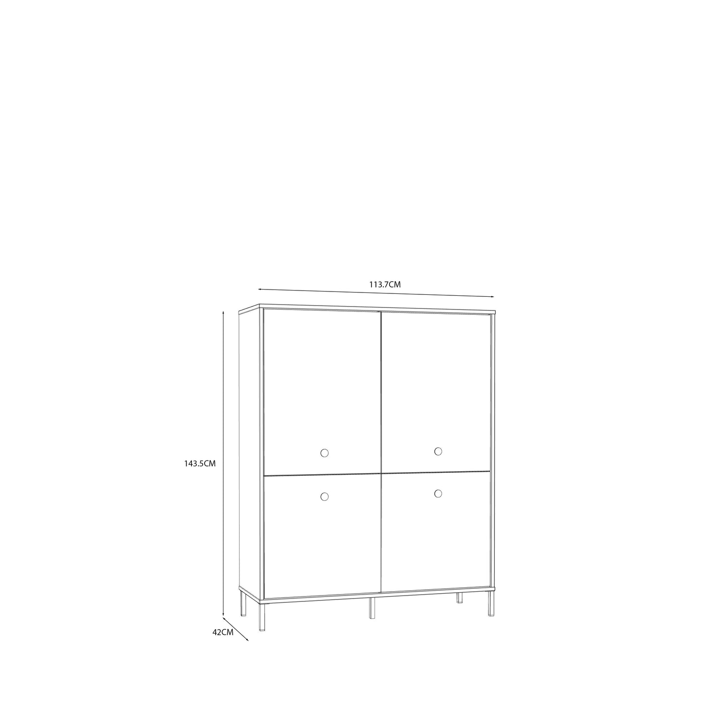 Комод SALVATRICE Forte 113.7x144.0x41.5 (SVTK421-U60)