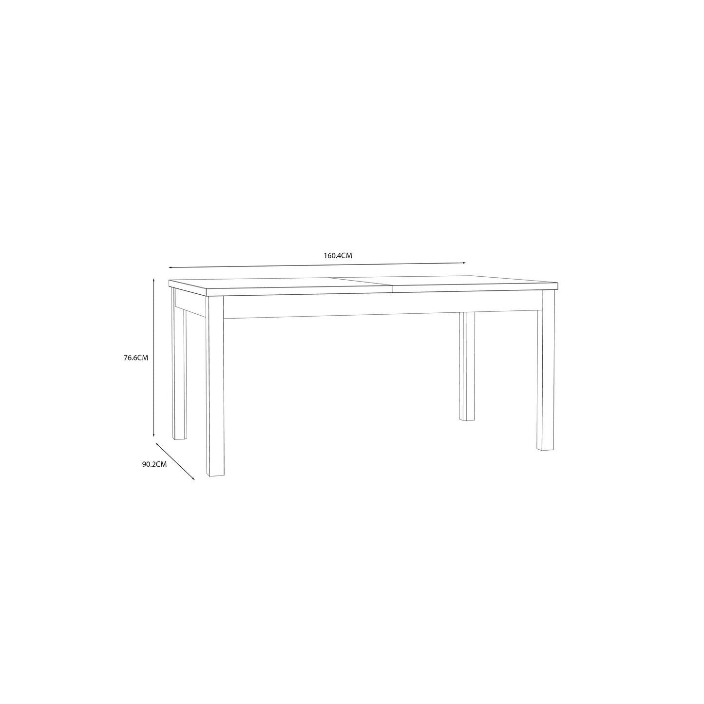 Стіл JYTANA Forte 90x76.6x207 (TBLT7029-D108)