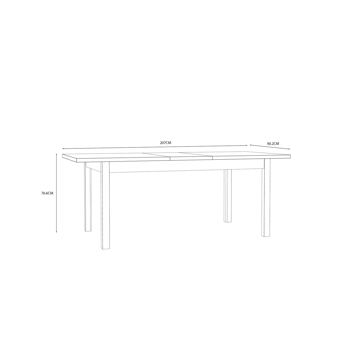 Стіл JYTANA Forte 90x76.6x207 (TBLT7029-D108)