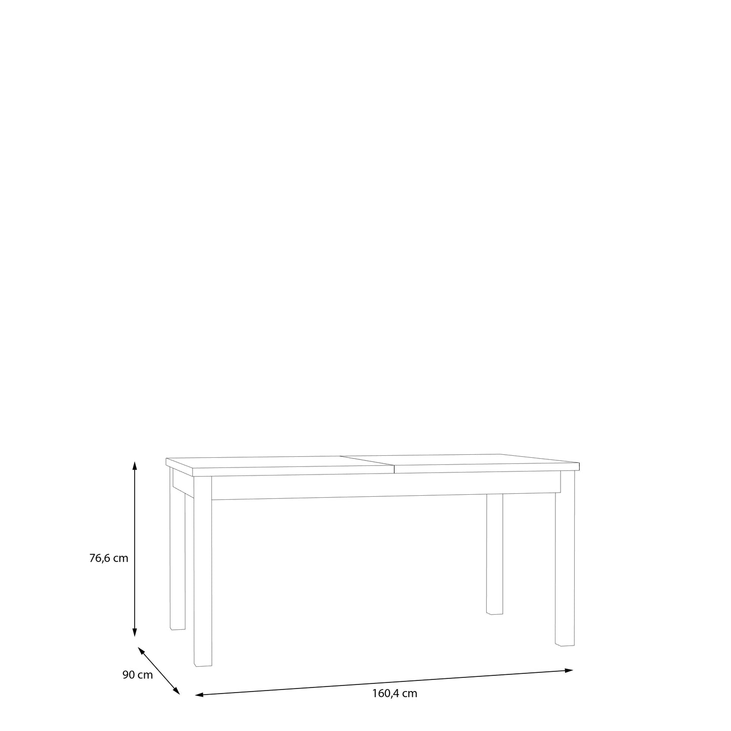 Розкладний стіл PENKRIGE Forte 160.4-207x76.6x90.0 (TBLT7029-M848)