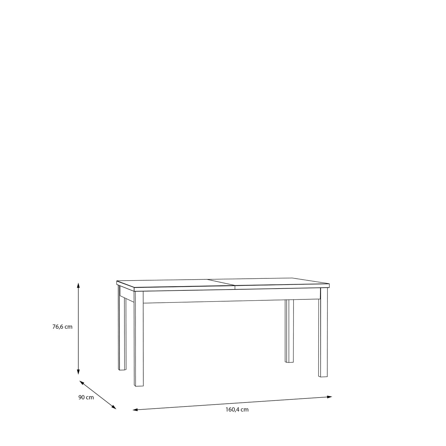 Розкладний стіл SAITAMA Forte 160.4-200x76.6x90.0 (TBLT7029-M896)